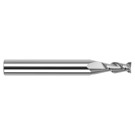 High Helix End Mill For Aluminum Alloys - Square, 0.1090 (7/64), Number Of Flutes: 2